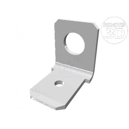 Terminal plat 6,3mm 0,8mm tată M4 alamă cositorit | Electronic-mag.ro | Componente Electronice