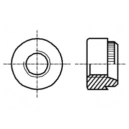 Piuliță rotundă M3 din oțel cu acoperire zincată BN 197 | Electronic-mag.ro | Componente Electronice