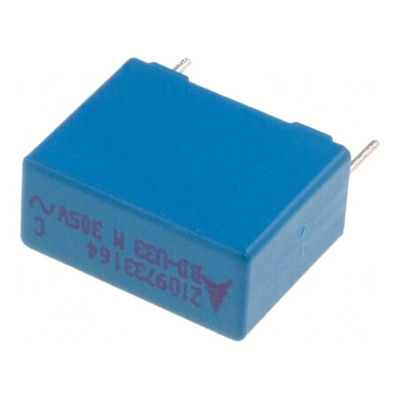 Condensator polipropilenă X2 330nF 8x14x18mm THT ±20% | Electronic-mag.ro | Componente Electronice