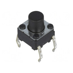 Microîntrerupător TACT SPST-NO 0,05A 24VDC THT | Electronic-mag.ro | Componente Electronice