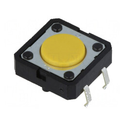 Microîntrerupător TACT SPST-NO 0,05A/24VDC THT | Electronic-mag.ro | Componente Electronice