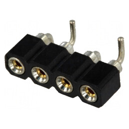 Conector şiruri pini soclu mamă 4 contacte întoarse SMT | Electronic-mag.ro | Componente Electronice