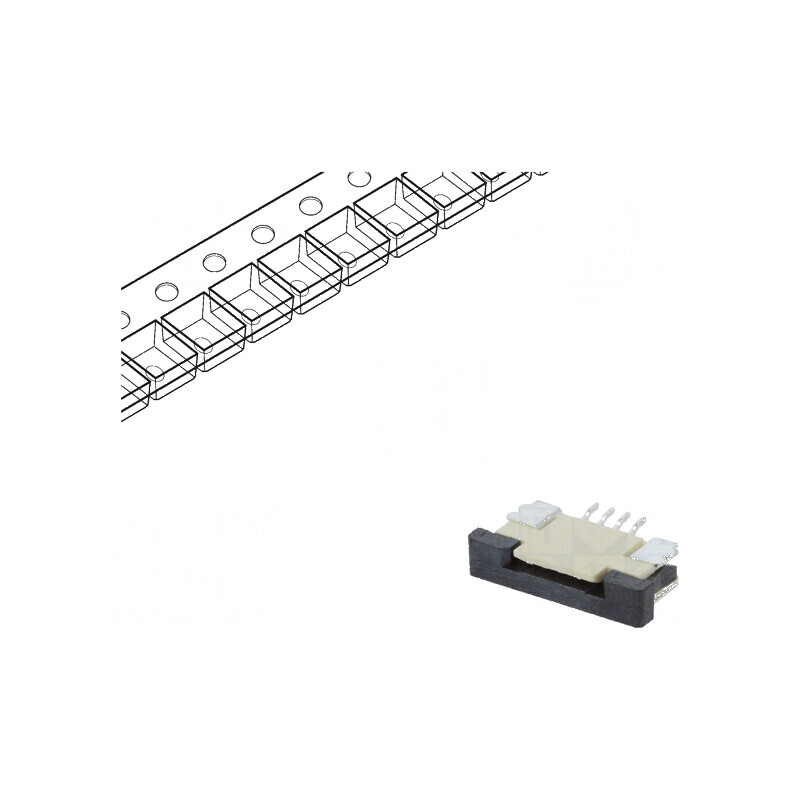 Conector FFC/FPC orizontal 4 PIN ZIF SMT cositorit 30mΩ | Electronic-mag.ro | Componente Electronice Conector FFC/FPC orizontal 4 PIN ZIF SMT cositorit 30mΩ | Electronic-mag.ro | Componente Electronice