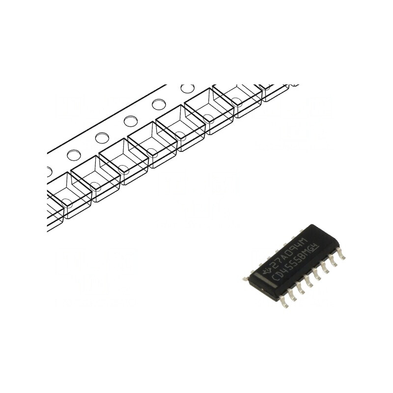 Decodor digital binar 1 la 4, demultiplexor CMOS SMD SO16 | Electronic-mag.ro | Componente Electronice