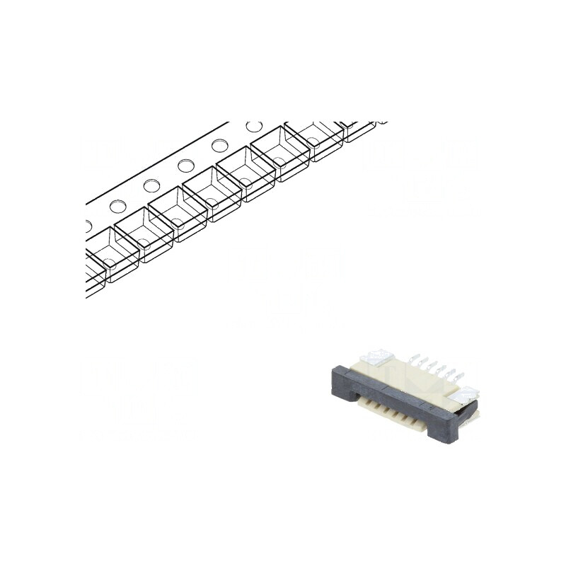 Conector FFC/FPC Orizontal 6 PIN ZIF SMT 30mΩ | Electronic-mag.ro | Componente Electronice Conector FFC/FPC Orizontal 6 PIN ZIF SMT 30mΩ | Electronic-mag.ro | Componente Electronice