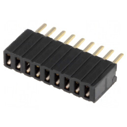 Conector şiruri pini soclu mamă 9 PIN 1,27mm THT 1x9 | Electronic-mag.ro | Componente Electronice