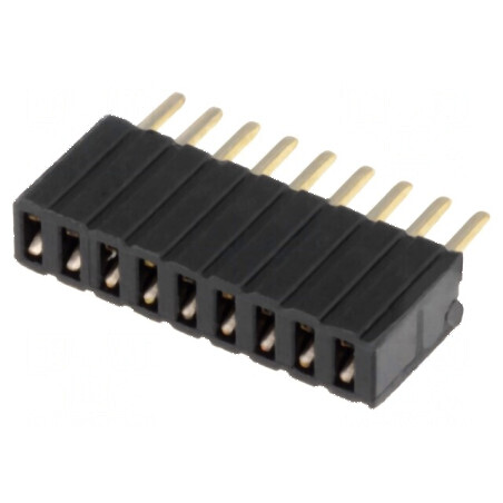 Conector şiruri pini soclu mamă 9 PIN 1,27mm THT 1x9 | Electronic-mag.ro | Componente Electronice