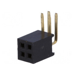 Conector şiruri pini soclu mamă 4 pini 90° 1,27mm | Electronic-mag.ro | Componente Electronice