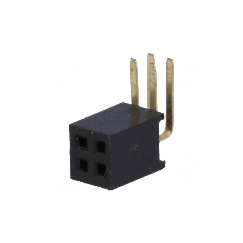 Conector şiruri pini soclu mamă 4 pini 90° 1,27mm | Electronic-mag.ro | Componente Electronice