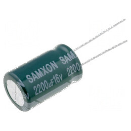 Condensator electrolitic low ESR THT 2200uF 16VDC 12,5x20mm | Electronic-mag.ro | Componente Electronice