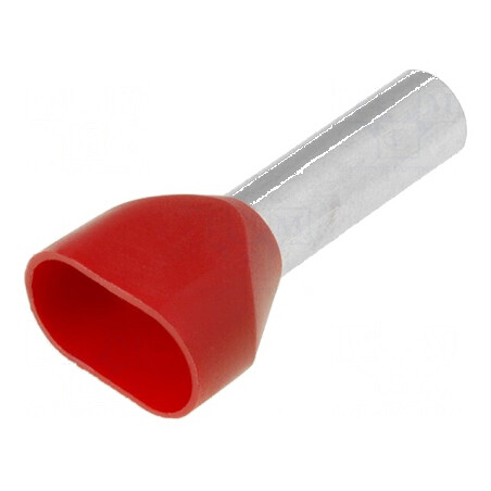 Vârf tub de capăt dublu izolată cupru 10mm2 18mm cositorit | Electronic-mag.ro | Componente Electronice