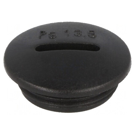 Capac de protecție PG13,5 IP54 poliamidă neagră 6mm | Electronic-mag.ro | Componente Electronice