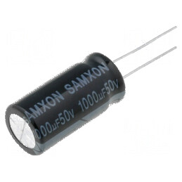 Condensator electrolitic THT 1000uF 50VDC 12.5mm x 25mm ±20% | Electronic-mag.ro | Componente Electronice