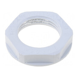 Piuliță M20 poliamidă UL94V-0 27mm gri Pas: 1,5 | Electronic-mag.ro | Componente Electronice