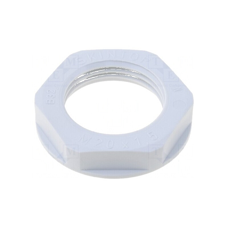 Piuliță M20 poliamidă UL94V-0 27mm gri Pas: 1,5 | Electronic-mag.ro | Componente Electronice
