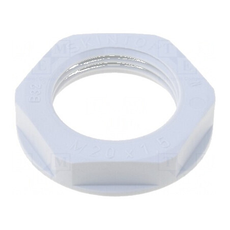 Piuliță M20 poliamidă UL94V-0 27mm gri Pas: 1,5 | Electronic-mag.ro | Componente Electronice