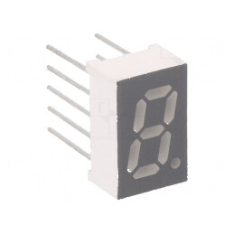 Afişaj LED 7 segmente 8mm 3,2 Nr.car: 1 roşie 30-60mcd | Electronic-mag.ro | Componente Electronice