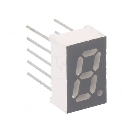 Afişaj LED 7 segmente 8mm 3,2 Nr.car: 1 roşie 30-60mcd | Electronic-mag.ro | Componente Electronice