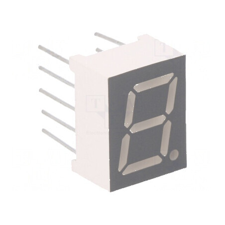 Afişaj LED 7 segmente 9,9mm 1 roşie 30÷60mcd | Electronic-mag.ro | Componente Electronice