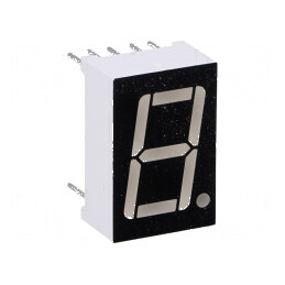 Afișaj LED 7 segmente 14,2mm 0,56 Nr.car: 1 verde anod | Electronic-mag.ro | Componente Electronice