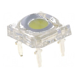 LED Super Flux Alb Rece 7,62x7,62mm 2180-3000mcd 130° 30mA | Electronic-mag.ro | Componente Electronice