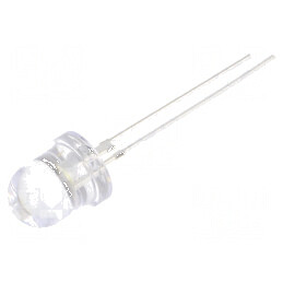 LED 8mm Alb Rece 35000-40000mcd 30° Convex | Electronic-mag.ro | Componente Electronice