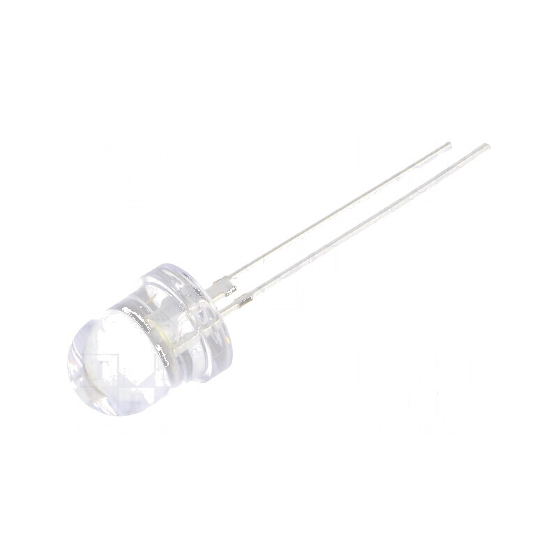 LED 8mm Alb Rece 35000-40000mcd 30° Convex | Electronic-mag.ro | Componente Electronice