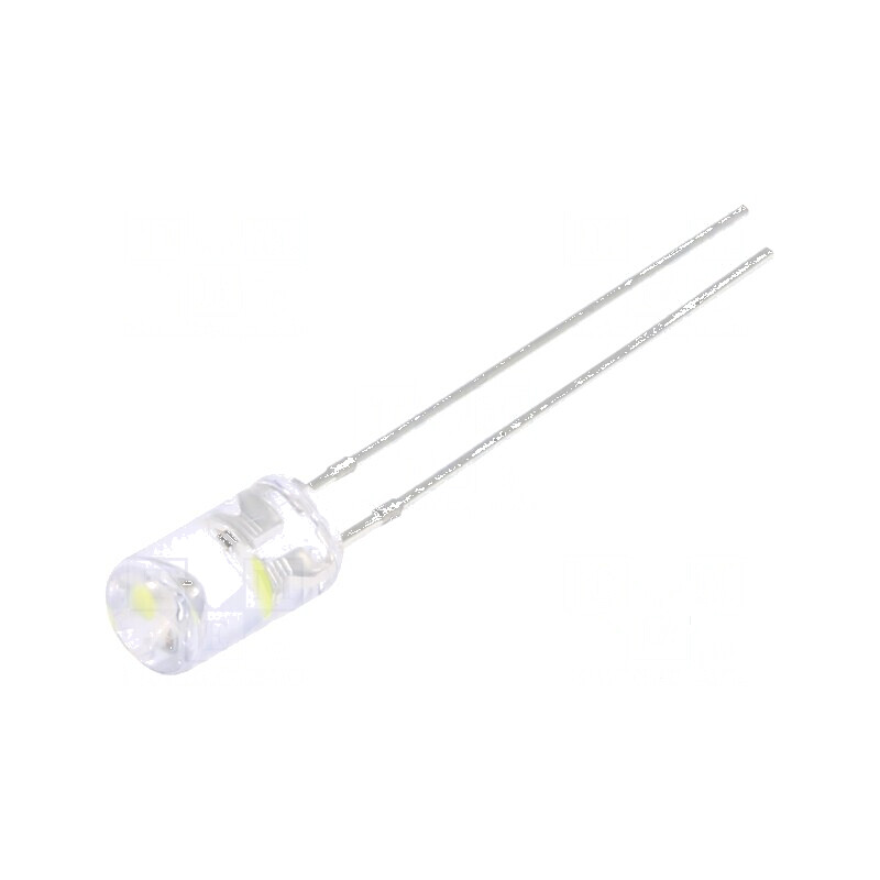 LED 5mm alb rece clipitor 330-500mcd 120° 2-5V | Electronic-mag.ro | Componente Electronice