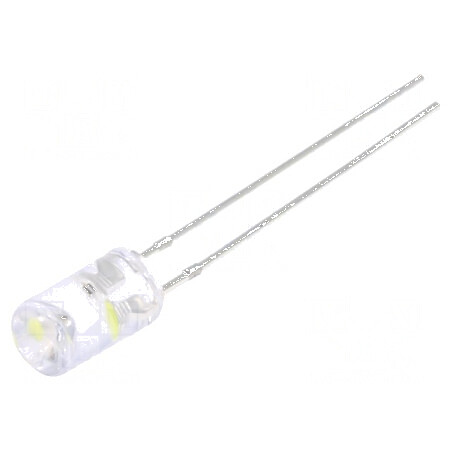 LED 5mm alb rece clipitor 330-500mcd 120° 2-5V | Electronic-mag.ro | Componente Electronice