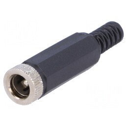 Conector alimentare DC 5,5/2,5mm drept mufă tată | Electronic-mag.ro | Componente Electronice
