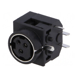 Conector alimentare DC soclu mamă 3 PIN THT 30VDC | Electronic-mag.ro | Componente Electronice