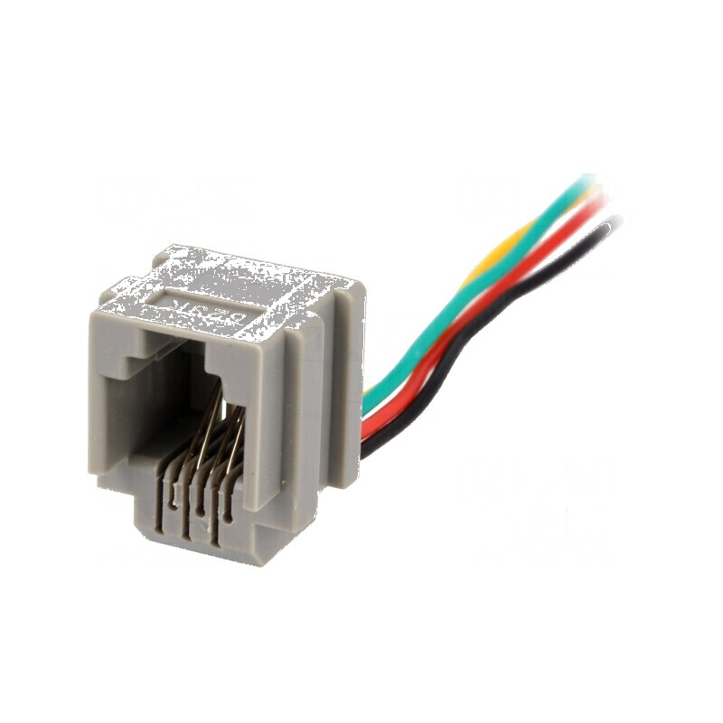 Conector RJ11 soclu 200mm PIN 4 cu blocare panou și cabluri | Electronic-mag.ro | Componente Electronice Conector RJ11 soclu 200mm PIN 4 cu blocare panou și cabluri | Electronic-mag.ro | Componente Electronice