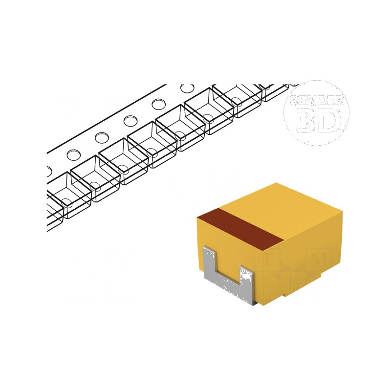 Condensator tantal 10uF 25VDC SMD C 2312 ±20% -55÷125°C | Electronic-mag.ro | Componente Electronice