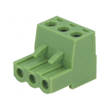 Regletă de conexiuni deconectabilă 5,08mm, 3 piste, mufa dreaptă | Electronic-mag.ro | Componente Electronice
