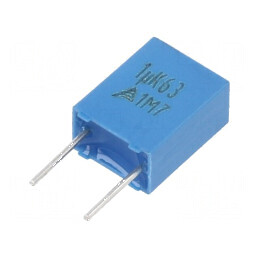 Condensator poliester 1uF 40VAC 63VDC 5mm ±10% -55÷125°C | Electronic-mag.ro | Componente Electronice