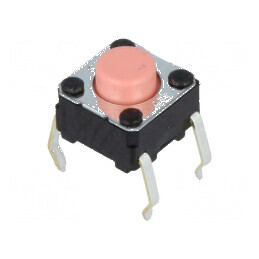 Microîntrerupător TACT SPST-NO 0,05A/24VDC THT | Electronic-mag.ro | Componente Electronice
