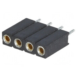 Conector şiruri pini soclu mamă 4 contacte THT | Electronic-mag.ro | Componente Electronice