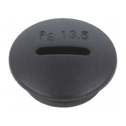 Capac protecție PG13,5 IP56 poliamidă neagră 6mm | Electronic-mag.ro | Componente Electronice