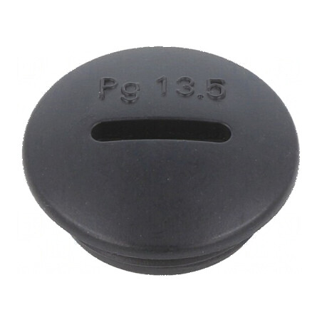 Capac protecție PG13,5 IP56 poliamidă neagră 6mm | Electronic-mag.ro | Componente Electronice