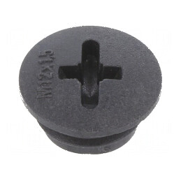 Capac de protecție M12 1,5 IP56 poliamidă neagră 6mm | Electronic-mag.ro | Componente Electronice