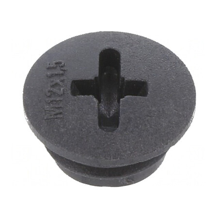 Capac de protecție M12 1,5 IP56 poliamidă neagră 6mm | Electronic-mag.ro | Componente Electronice