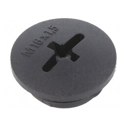 Capac de protecţie M16 1,5 IP56 poliamidă gri deschis 6mm | Electronic-mag.ro | Componente Electronice