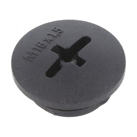 Capac de protecţie M16 1,5 IP56 poliamidă gri deschis 6mm | Electronic-mag.ro | Componente Electronice