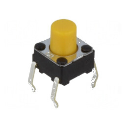 Microîntrerupător TACT SPST-NO 0,05A 24VDC THT | Electronic-mag.ro | Componente Electronice
