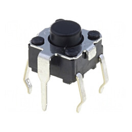 Microîntrerupător TACT SPST-NO 0,05A/24VDC THT | Electronic-mag.ro | Componente Electronice