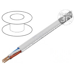Cablu BiTprotect YTDY 4x0,5mm rotund PVC alb | Electronic-mag.ro | Componente Electronice