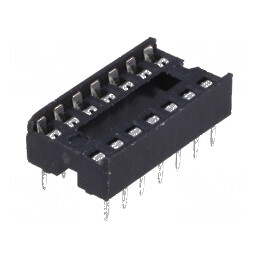Soclu DIP14 7,62mm THT pentru circuite integrate, Raster 2,54mm | Electronic-mag.ro | Componente Electronice