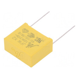 Condensator polipropilenă X2 1uF THT ±10% antiperturbaţii | Electronic-mag.ro | Componente Electronice