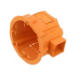 Carcasă doză electrică 60mm portocalie în perete | Electronic-mag.ro | Componente Electronice