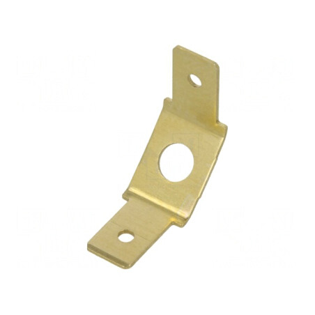 Terminal plat 4,8mm 0,5mm tată M2,5 alamă dublă înşurubare | Electronic-mag.ro | Componente Electronice